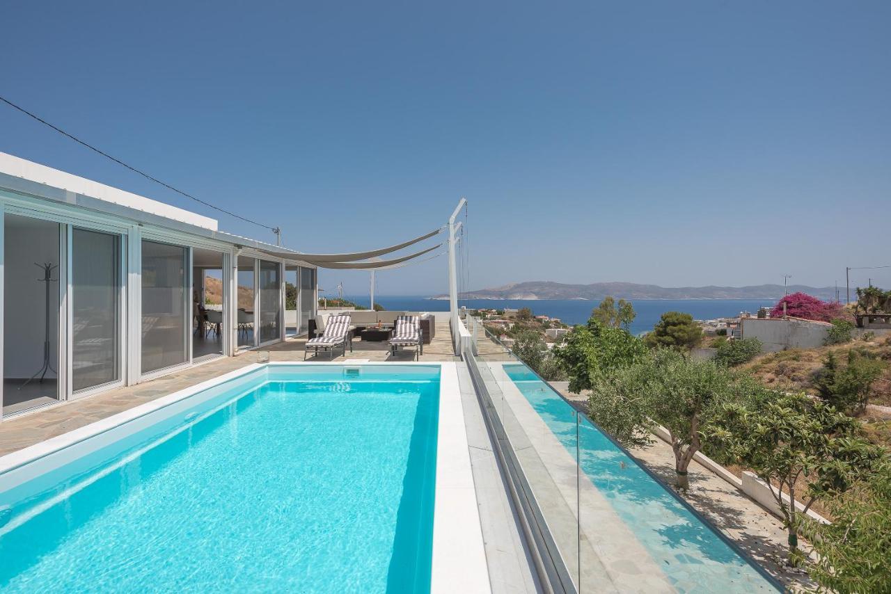 Villa Luna Private Heated Hydro Pool Bbq Beach 4Min Agia Marina Mikrolimanou Bagian luar foto