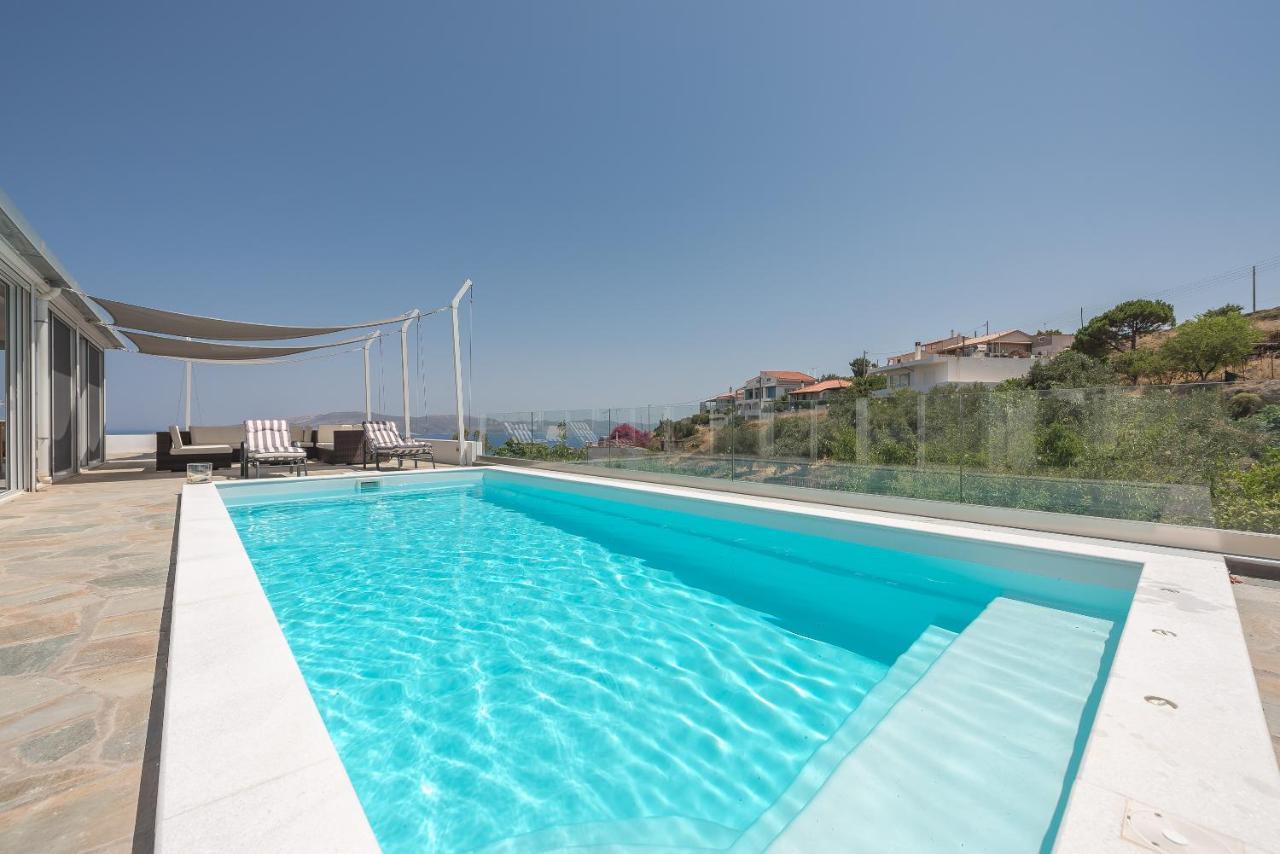 Villa Luna Private Heated Hydro Pool Bbq Beach 4Min Agia Marina Mikrolimanou Bagian luar foto