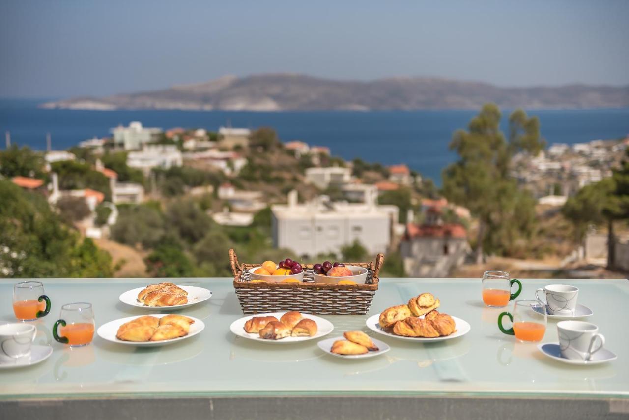 Villa Luna Private Heated Hydro Pool Bbq Beach 4Min Agia Marina Mikrolimanou Bagian luar foto