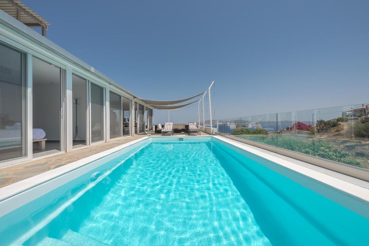 Villa Luna Private Heated Hydro Pool Bbq Beach 4Min Agia Marina Mikrolimanou Bagian luar foto