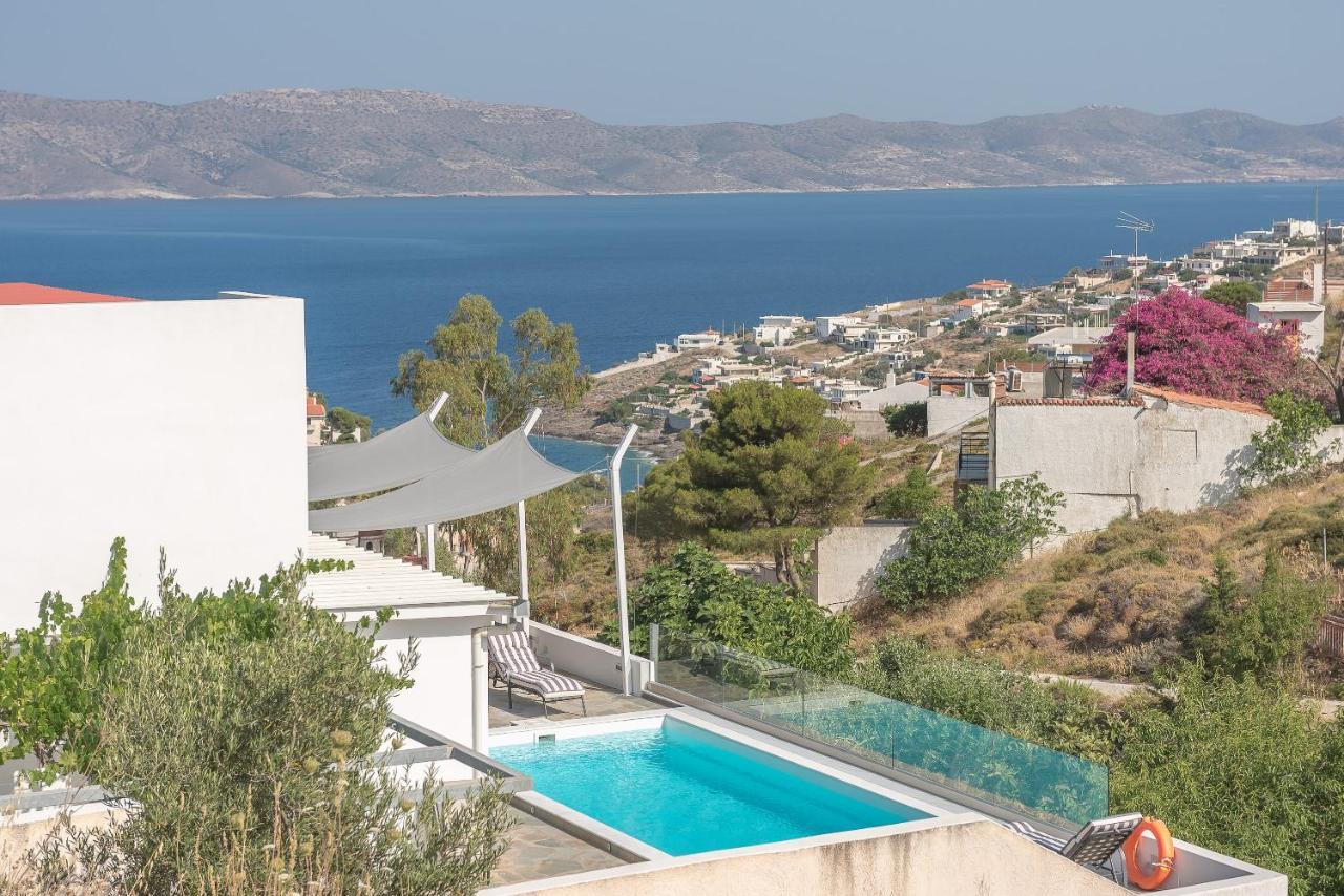 Villa Luna Private Heated Hydro Pool Bbq Beach 4Min Agia Marina Mikrolimanou Bagian luar foto
