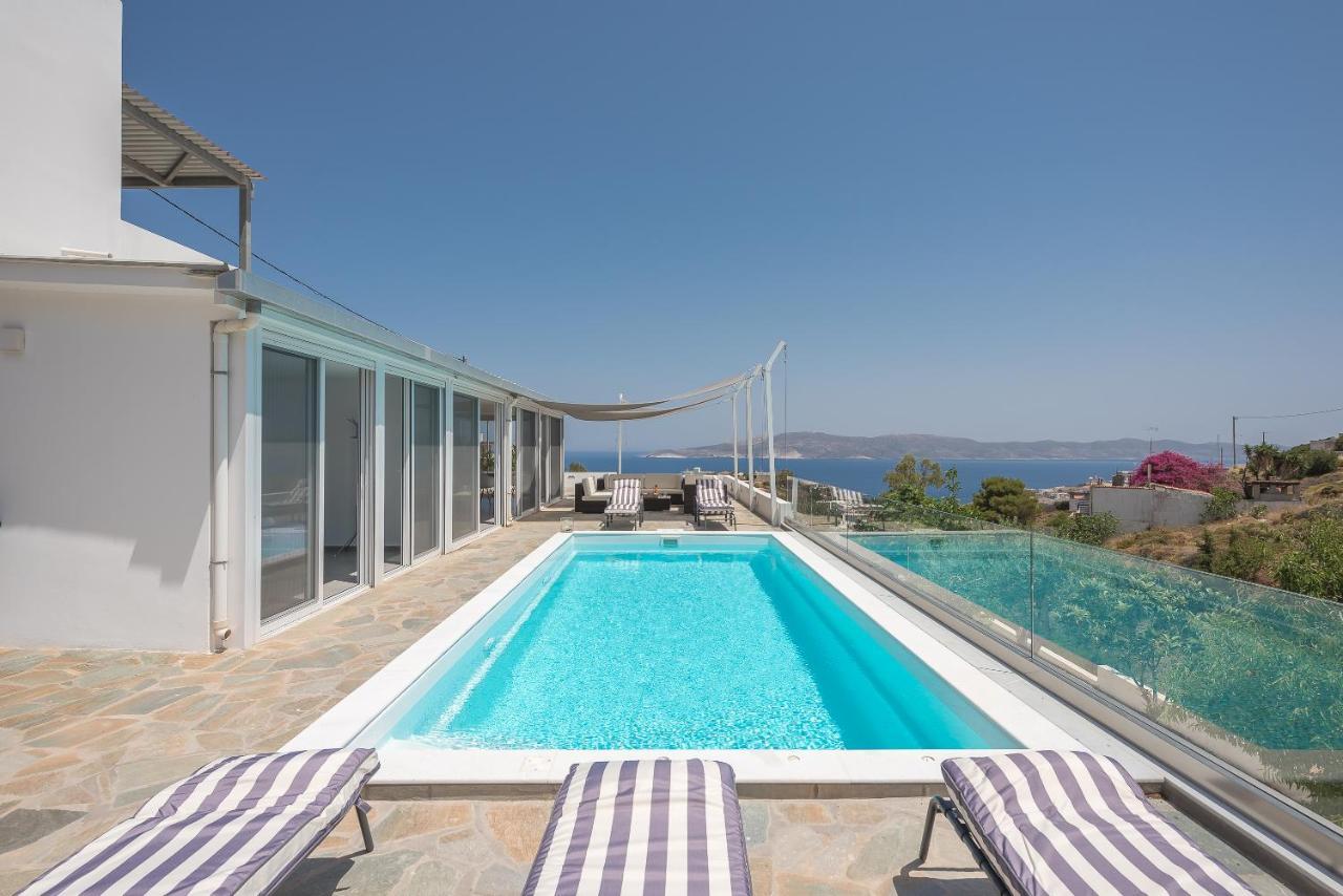 Villa Luna Private Heated Hydro Pool Bbq Beach 4Min Agia Marina Mikrolimanou Bagian luar foto