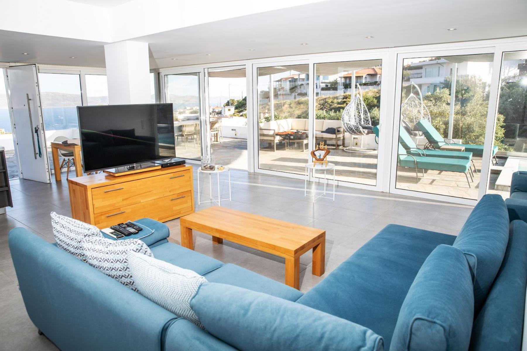 Villa Luna Private Heated Hydro Pool Bbq Beach 4Min Agia Marina Mikrolimanou Bagian luar foto
